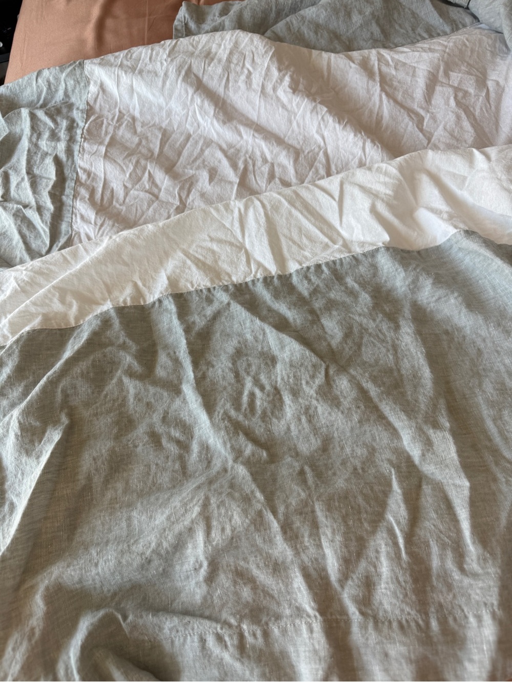 Pottery Barn Kids gray Crib Bed Skirt 52inX28in
